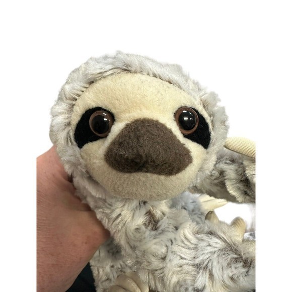 Adventure Planet Plush Sloth Toy 8" brown gray white - Picture 2 of 8